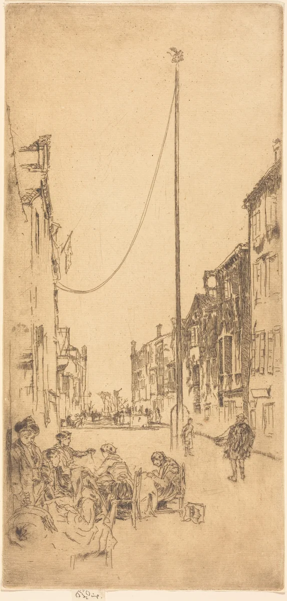 The Venetian Mast by James McNeill Whistler, print, 1879-1880