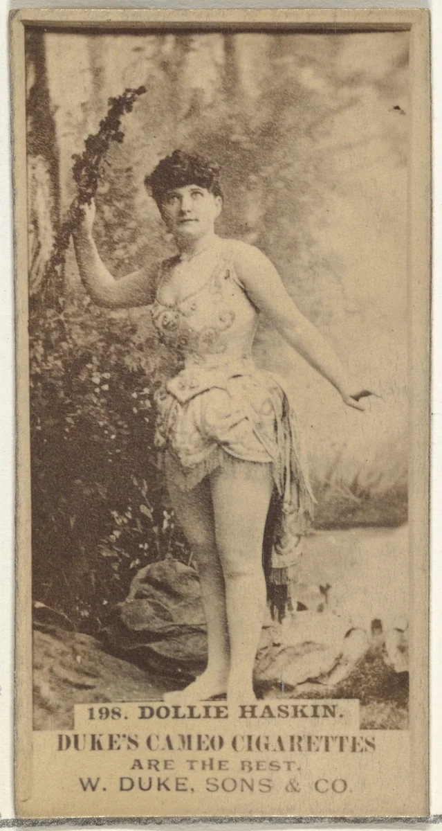 Card Number 198, Dollie Haskin, from the Actors and Actresses series (N145-5) issued by Duke Sons & Co. to promote Cameo Cigarettes by W. Duke, Sons & Co., photograph, 1880-1889