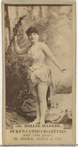 Card Number 198, Dollie Haskin, from the Actors and Actresses series (N145-5) issued by Duke Sons & Co. to promote Cameo Cigarettes by W. Duke, Sons & Co., photograph, 1880-1889