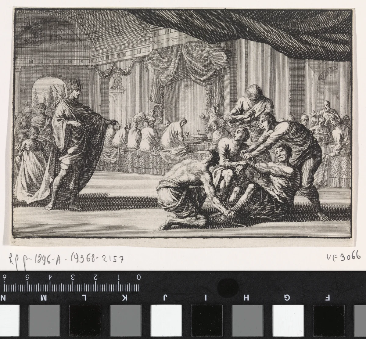 Gelijkenis van de koninklijke bruiloft by Jan Luyken, print, 1703