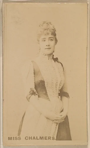 Miss Chalmers, from the Actresses series (N246), Type 1, issued by Kinney Brothers to promote Sporting Extra Cigarettes by Kinney Brothers Tobacco Company, photograph, 1888-1892