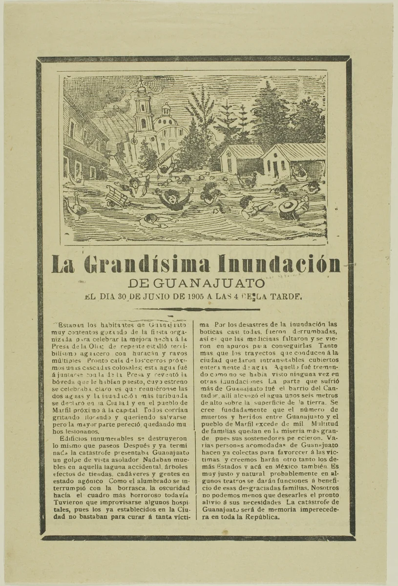 The Great Flood by José Guadalupe Posada, print, 1871-1913