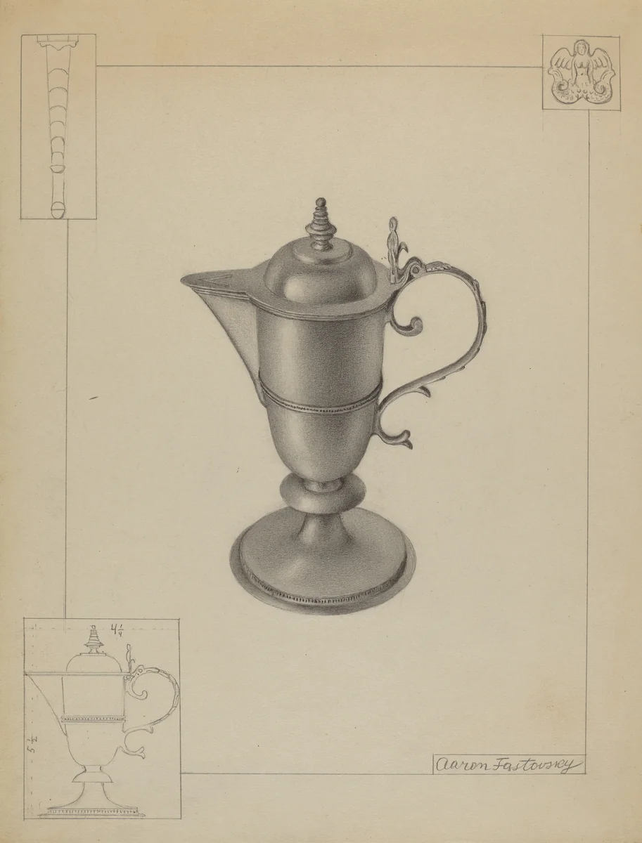 Sacramental Ewer by Aaron Fastovsky, index of american design, 1936