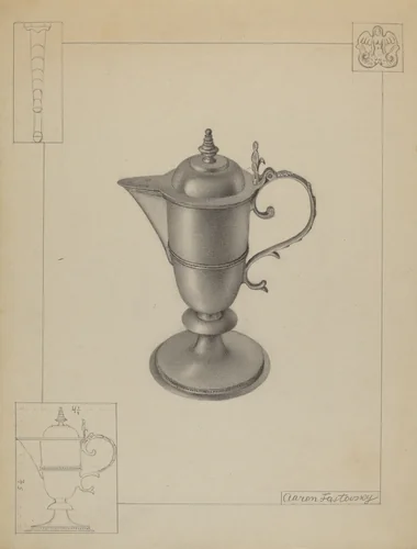 Sacramental Ewer by Aaron Fastovsky, index of american design, 1936