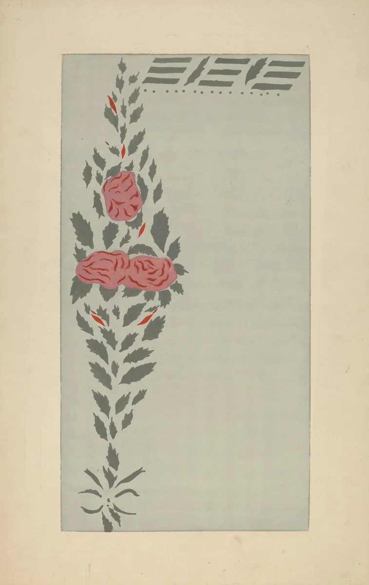 Stencilled Wall (Detail) by Ray Holden, index of american design, 1937