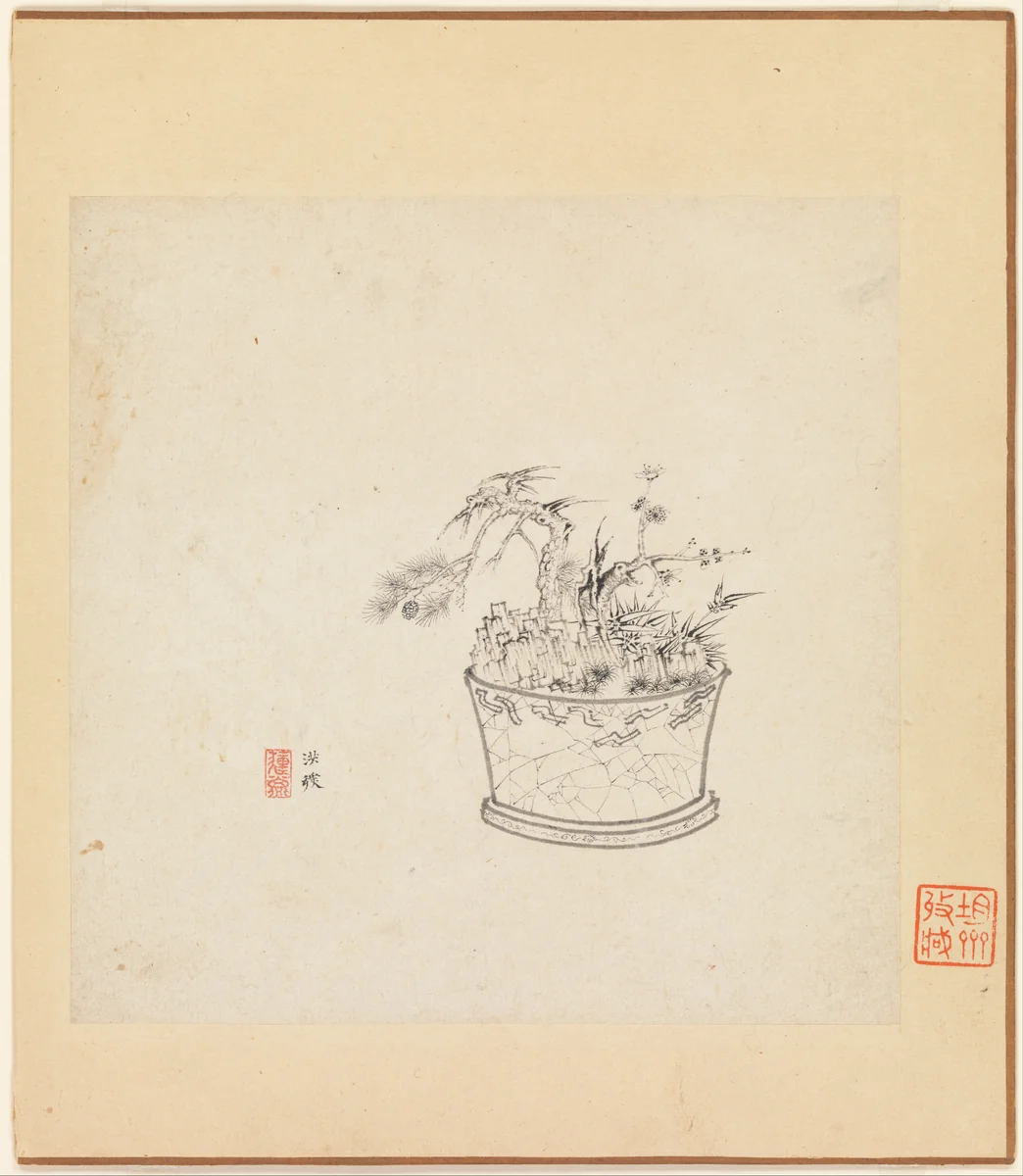 Miscellaneous Studies by Chen Hongshou, painting, 1619