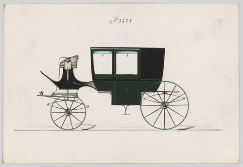 Coach #3278 by Brewster & Co., drawing, 1876