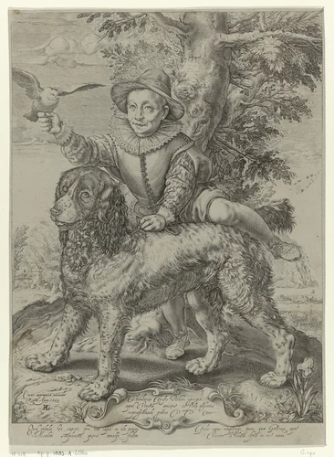 Portret van Frederik de Vries by Raffaello Guidi, print, 1599