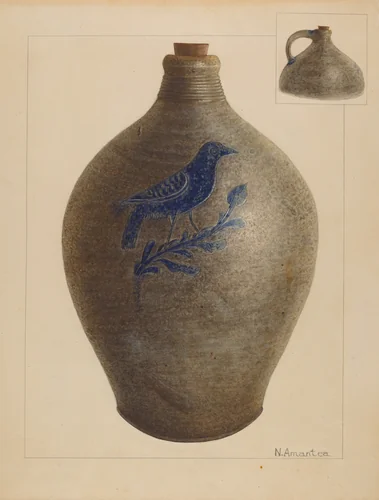 Jug by Nicholas Amantea, index of american design, 1936