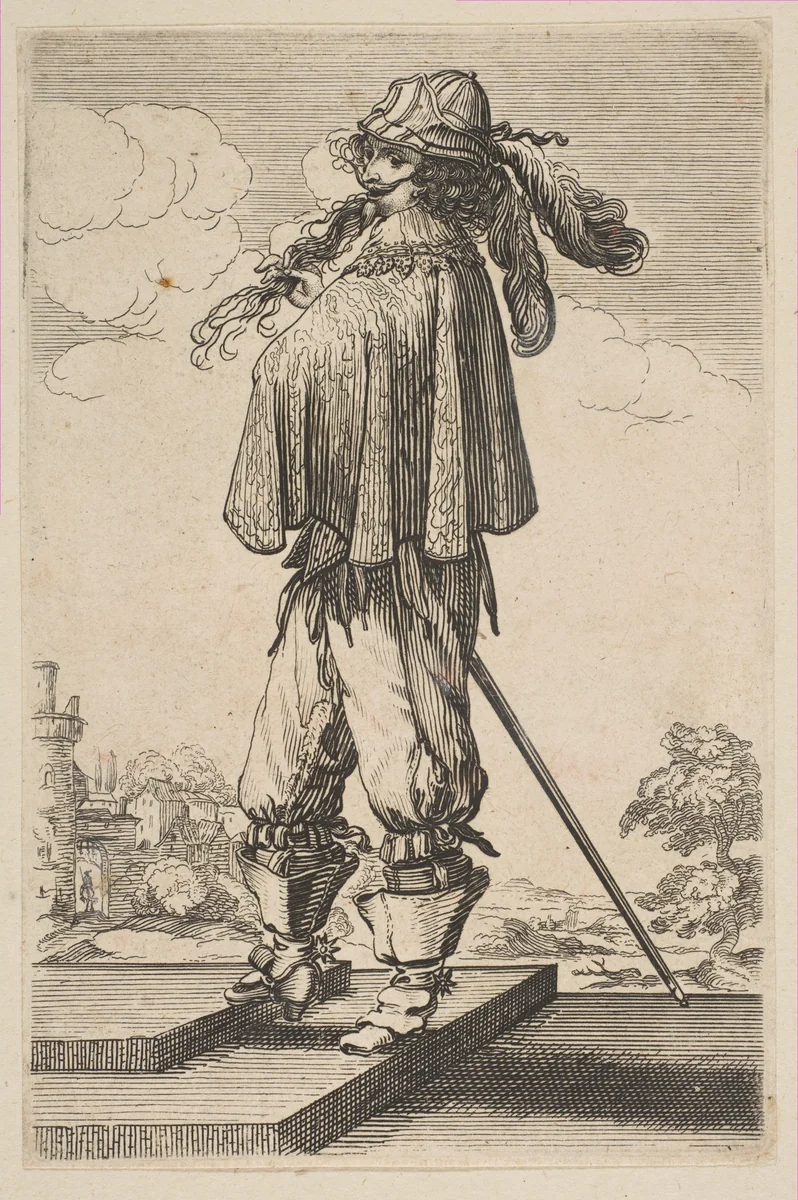 A Gentleman Mounts a Step by anonymous, print, 1629