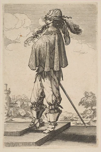 A Gentleman Mounts a Step by anonymous, print, 1629