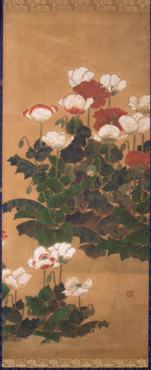 Poppies by Kitagawa Sōsetsu, painting, 1634-1666