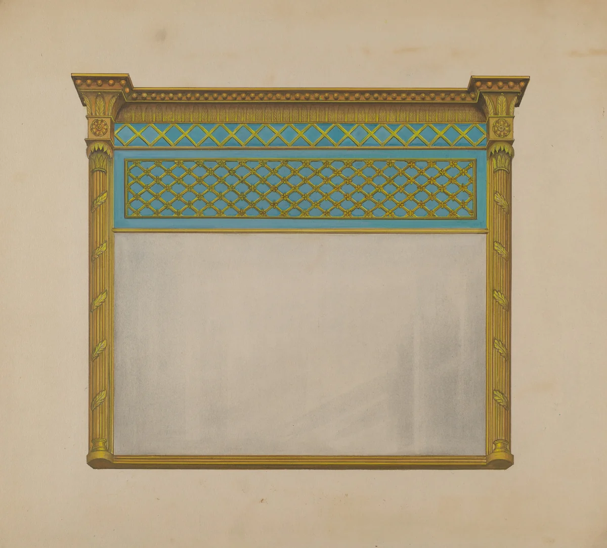 Mantel Looking Glass by Arthur Johnson, index of american design, 1937