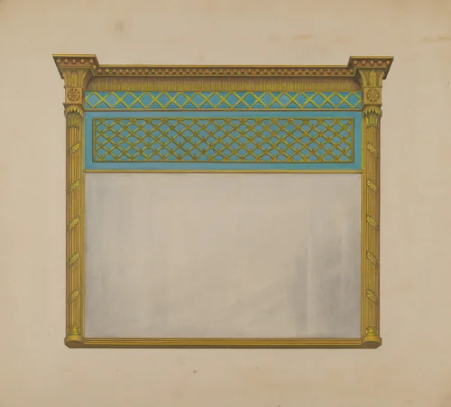 Mantel Looking Glass by Arthur Johnson, index of american design, 1937