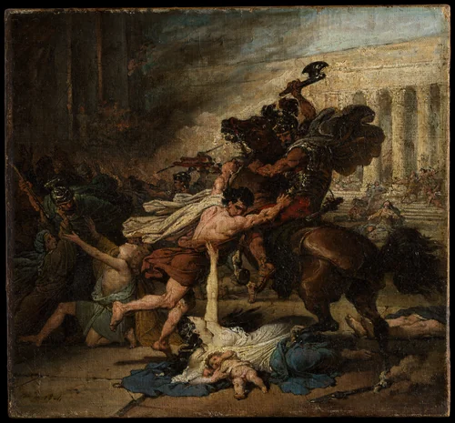 The Sack of Jerusalem by the Romans by François Joseph Heim, painting, 1824