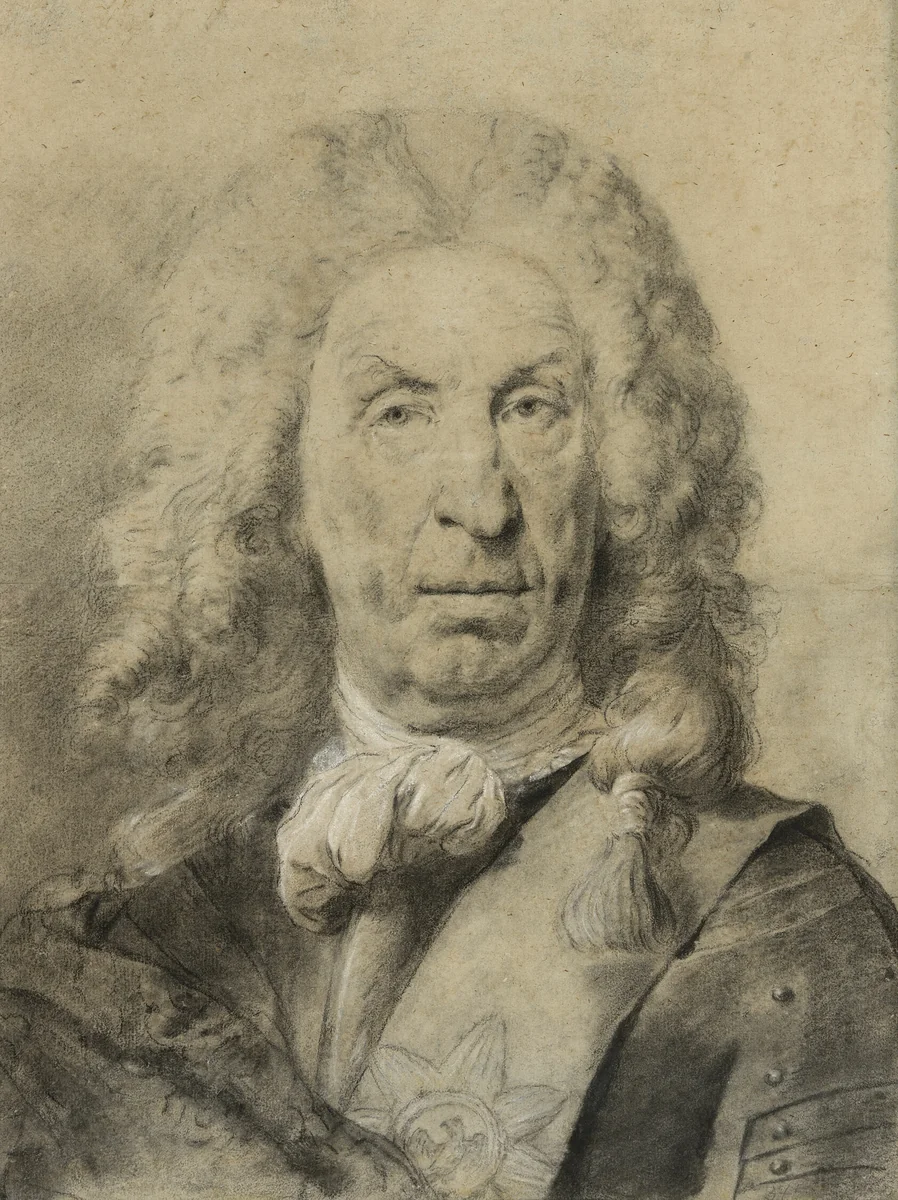 Portrait of Marshal von der Schulenburg by Giovanni Battista Piazzetta, drawing, 1731-1735