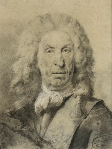 Portrait of Marshal von der Schulenburg by Giovanni Battista Piazzetta, drawing, 1731-1735