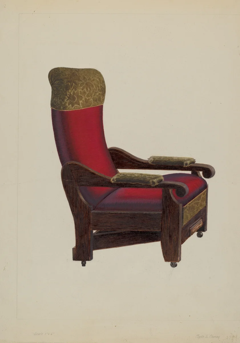 Chair by Clyde L. Cheney, index of american design, 1938