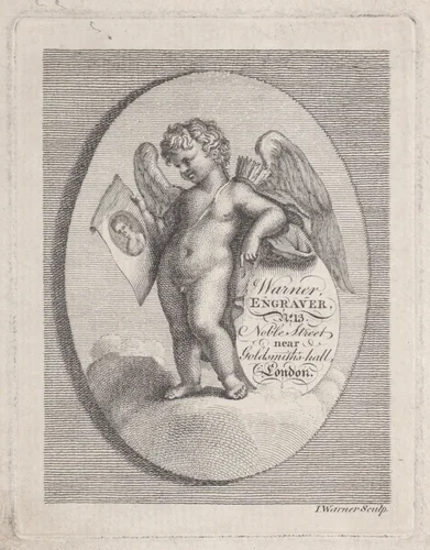 Trade card for I. Warner, Engraver by anonymous, print, 1700-1800