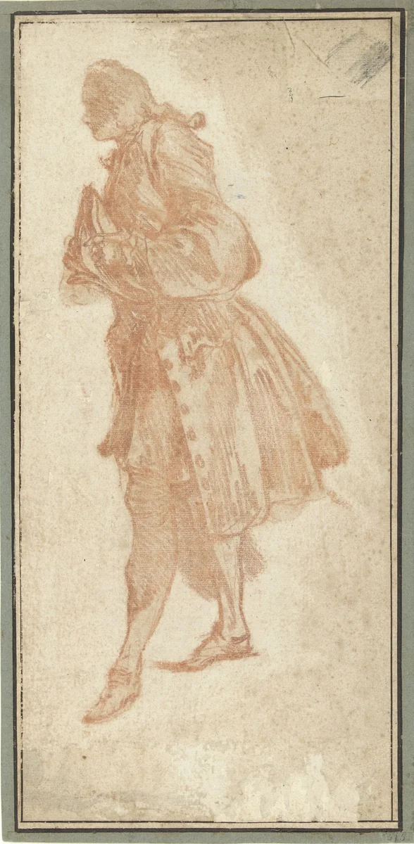 Study for Philinte by François Boucher, drawing, 1713-1734