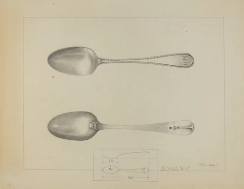 Silver Spoon by Charlotte Winter, index of american design, 1936