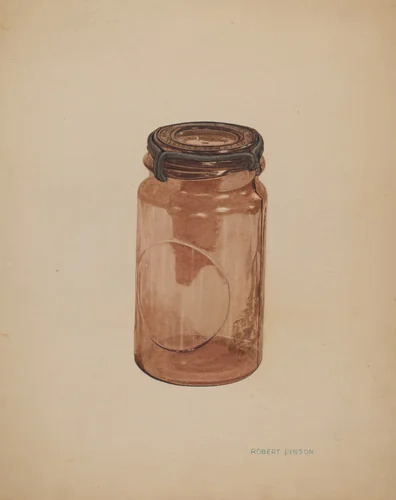 Glass Fruit Jar by Robert Penson, index of american design, 1940