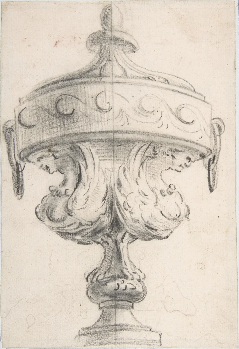 Design for a Vase by Gilles Marie Oppenord, drawing, 1672-1742