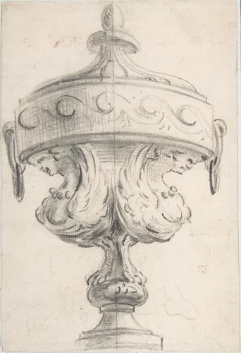 Design for a Vase by Gilles Marie Oppenord, drawing, 1672-1742