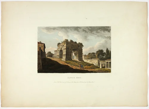 Janus's Arch, plate twenty from the Ruins of Rome by M. Dubourg, print, 1796