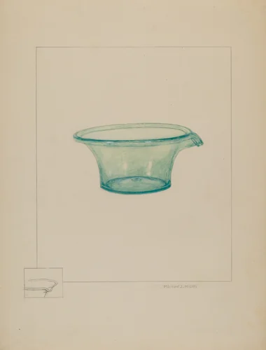 Glass Dish by Michael J. Miceli, index of american design, 1937