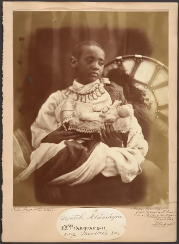 Déjatch Alámayou, King Theodore's Son by Julia Margaret Cameron, photograph, 1868