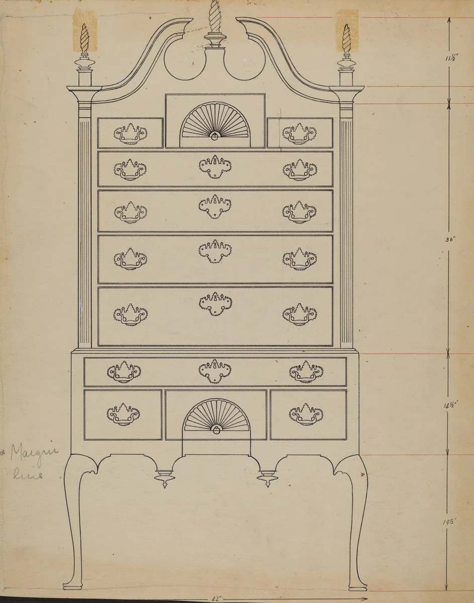 Chest by American 20th Century, index of american design, 1935-1942