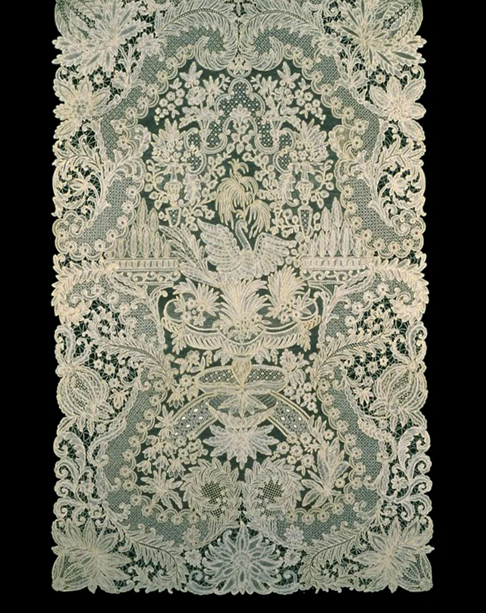 Scarf by Belgium, Brussels, textile, 1865-1900