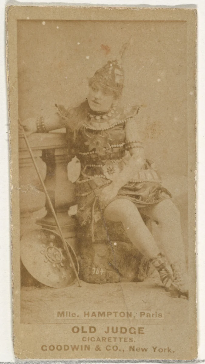 Mlle. Hampton, Paris, from the Actors and Actresses series (N171) for Old Judge Cigarettes by Goodwin & Company, photograph, 1886-1890