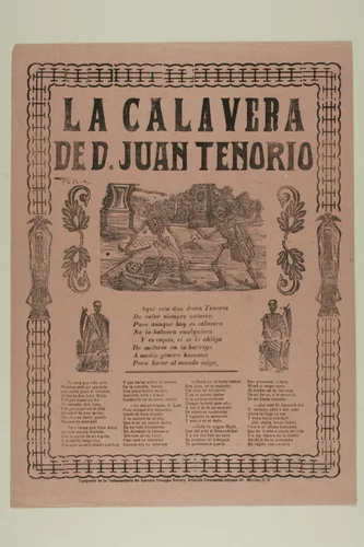 La Calavera de D. Juan Tenorio (The Calavera of D. Juan Tenorio) by Manuel Manilla, print, 1800-1899