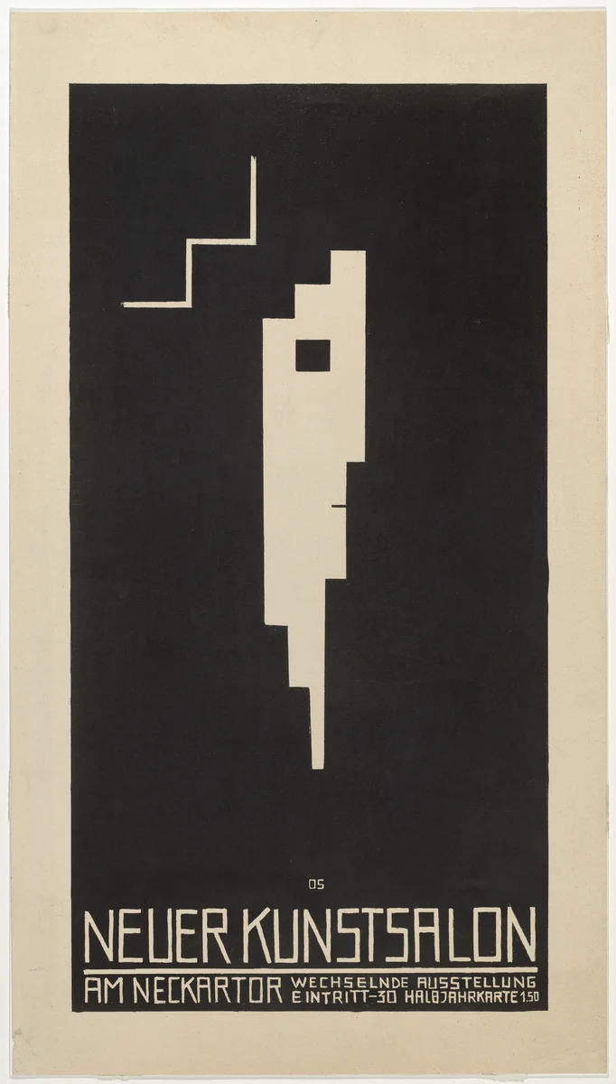 Poster for the Neuer Kunstsalon, Stuttgart (Plakat, Neuer Kunstsalon, Stuttgart) by Oskar Schlemmer, design, 1913