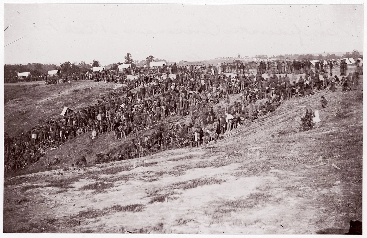 Confederate Prisoners at Belle Plain by Timothy O'Sullivan, photograph, 1863