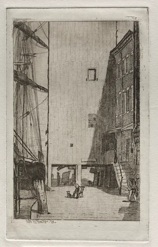 Ship and Elevator by Otto H. Bacher, print, 1878