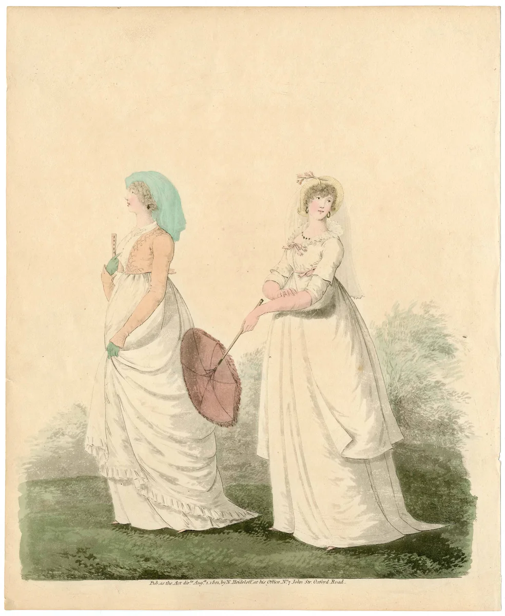 Fashion plate by Nicolaus Heideloff, artwork, 1801