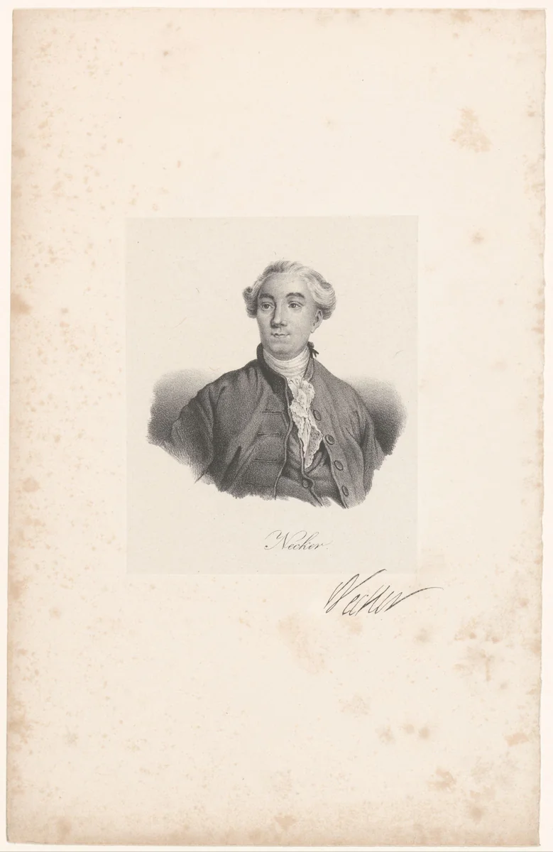 Portret van Jacques Necker by anonymous, print, 1822-1842