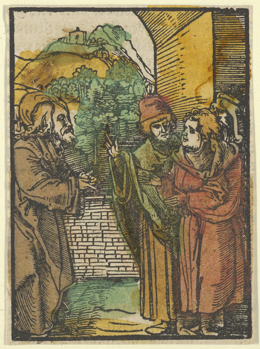 Christ and the Pharisees, from Das Plenarium by Hans Schäufelein, print, 1517