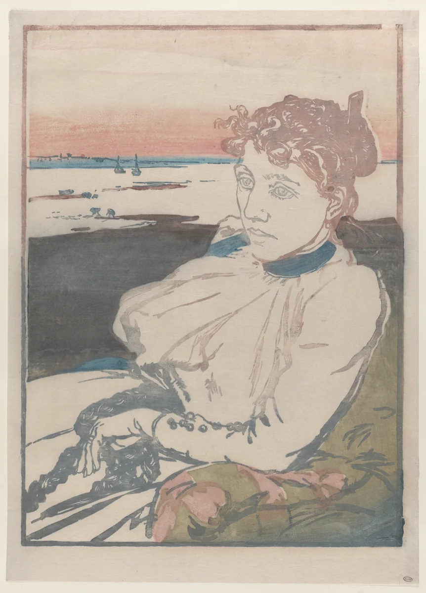 Convalescent, Mme Lepère by Auguste Louis Lepère, print, 1892
