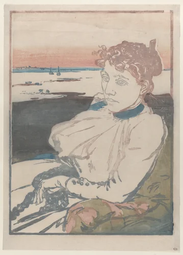 Convalescent, Mme Lepère by Auguste Louis Lepère, print, 1892