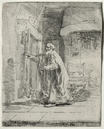 The Blindness of Tobit: The Larger Plate by Rembrandt van Rijn, print, 1651