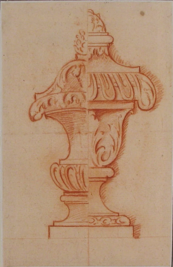 Design for Vase by anonymous, drawing, 1755-1780