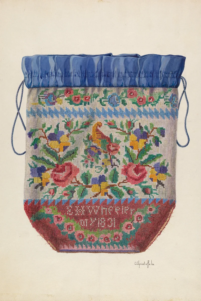 Bag by Cornelius Christoffels, index of american design, 1940