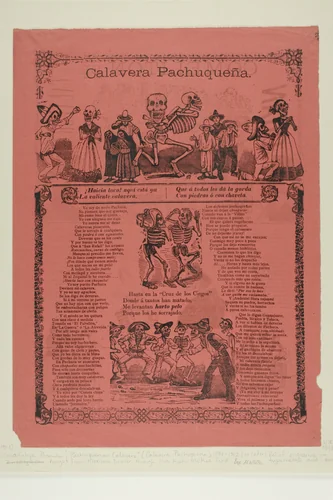 Pachuquenian Calavera by José Guadalupe Posada, print, 1894