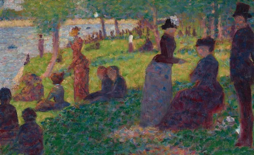 Oil Sketch for "A Sunday on La Grande Jatte — 1884" by Georges Seurat, painting, 1884
