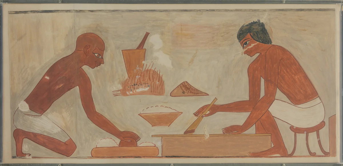 Gesso Preparation and Application, Tomb of Rekhmire by Nina de Garis Davies, artwork, -1479