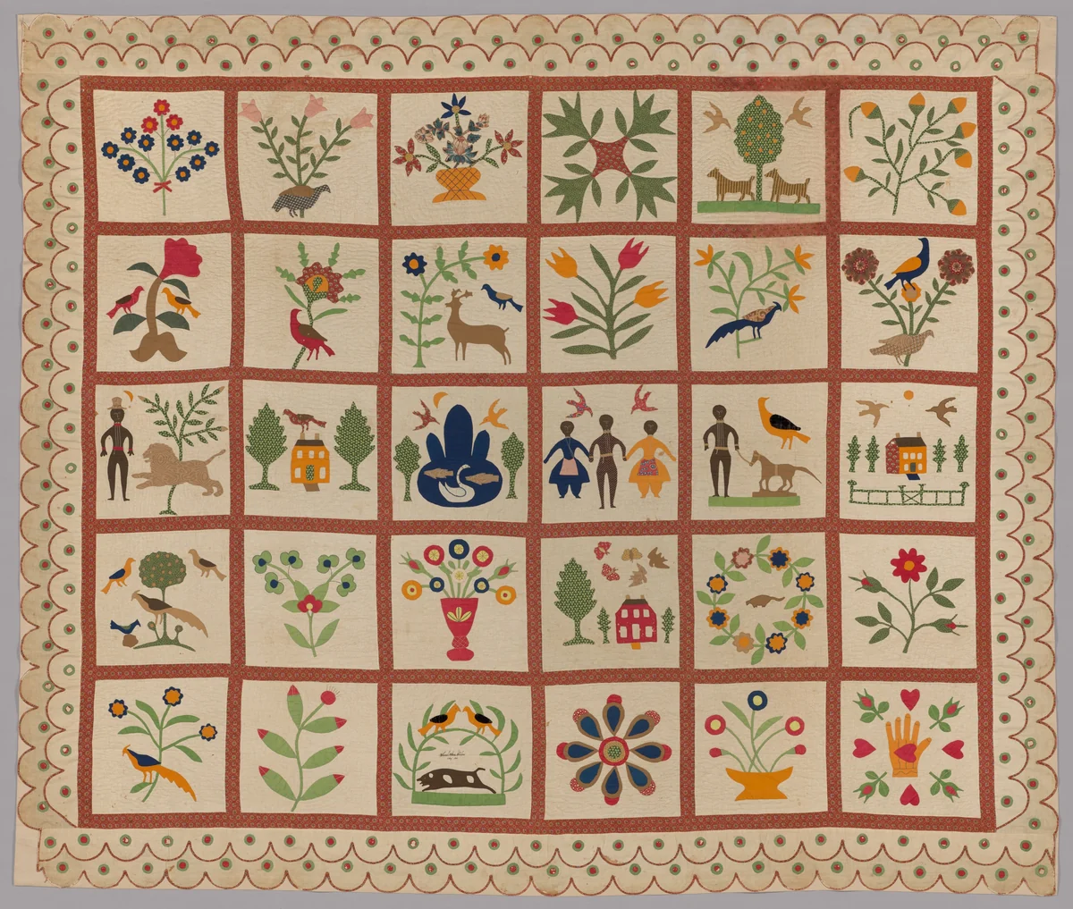 Album Quilt by Sarah Ann Wilson, textile, 1854